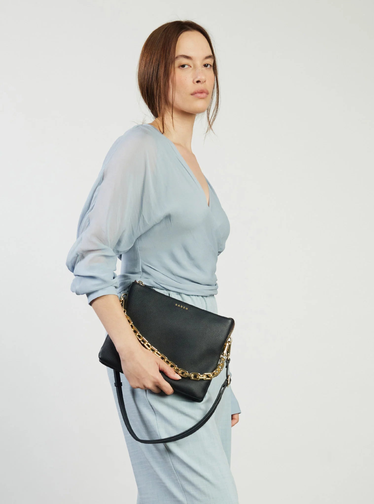 Matilda Crossbody Black + Chunky Chain | Saben