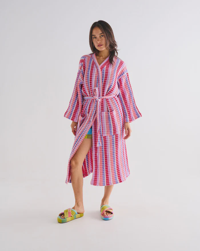 Sorbet Soiree Waffle Bath Robe | Kip & Co