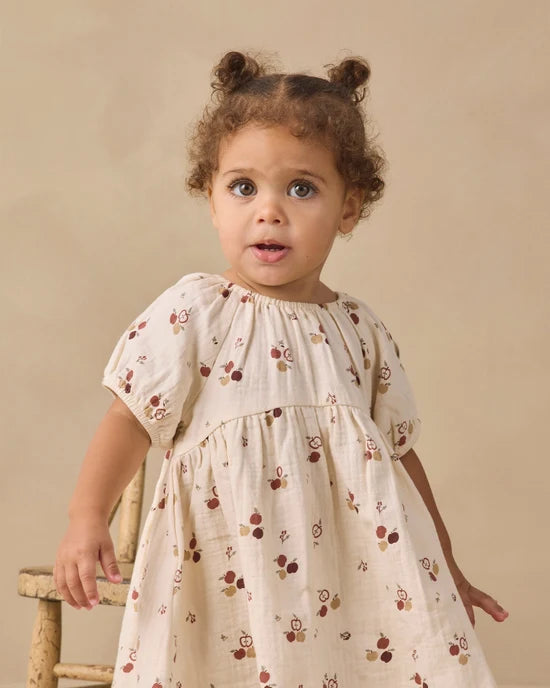 Bella Dress Apples - Natural | Quincy Mae