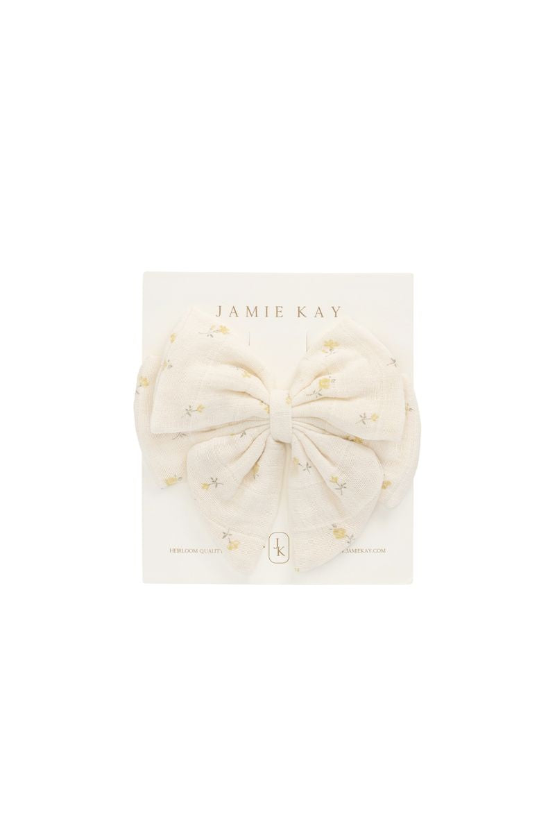 Organic Cotton Muslin Annalise Bow | Vintage Ditsy | Jamie Kay