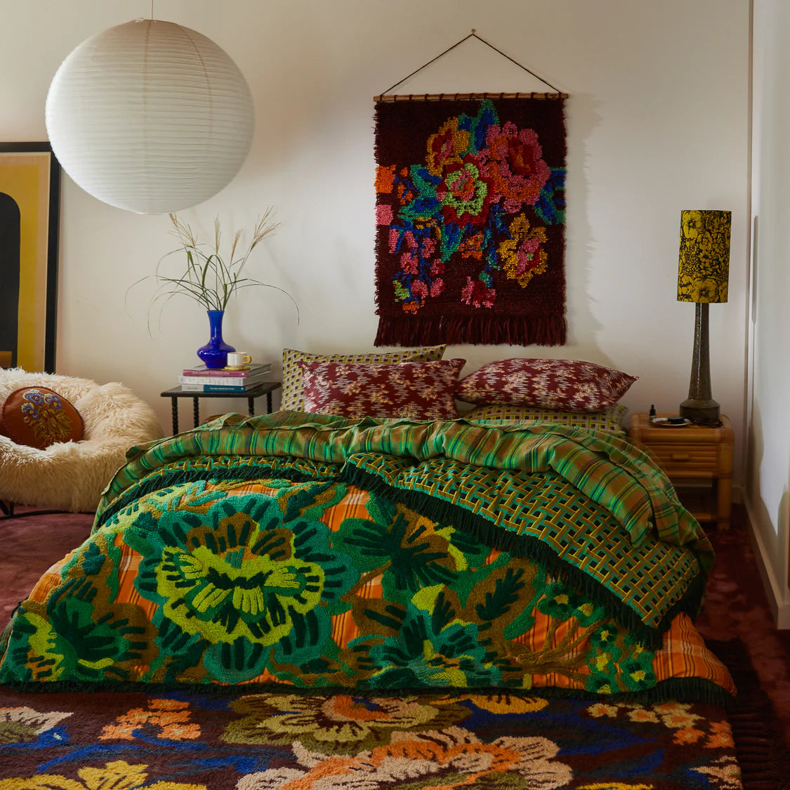 Mila Tufted Blanket | Sage x Clare