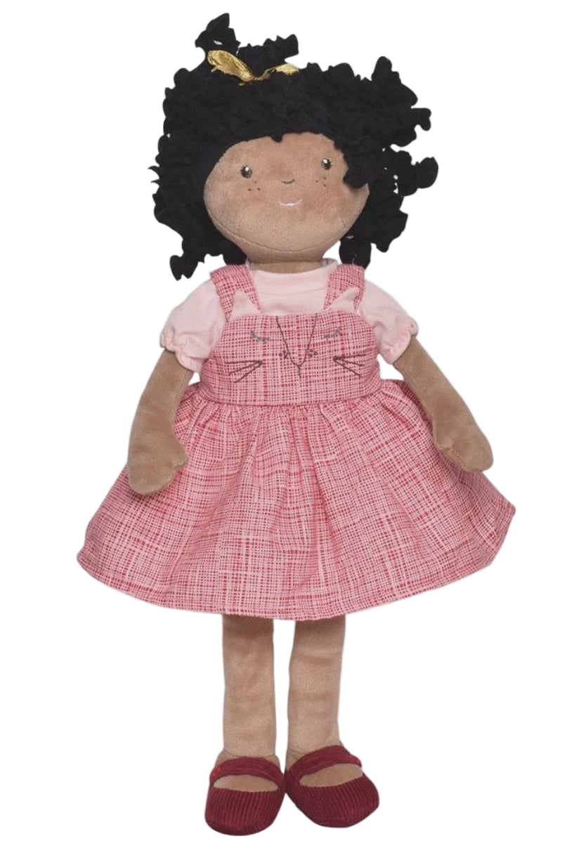 Madison- Dark Skin Girl-Natural, Sustainable, Ethical Handmade, 42cm | Tikiri-Bonikka