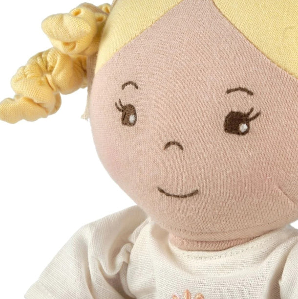 Priscy - Blonde Hair Doll with White Linen Dress | Tikiri-Bonikka