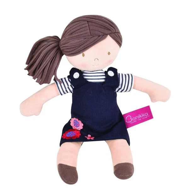 Ruby - Dark Brown Hair & Dark Blue Dress | Tikiri Bonikka Collection