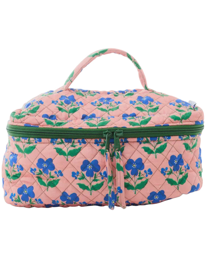 Quilted Cotton Toiletry Case - Indian Summer Rose | Kip & Co x Anna Spiro