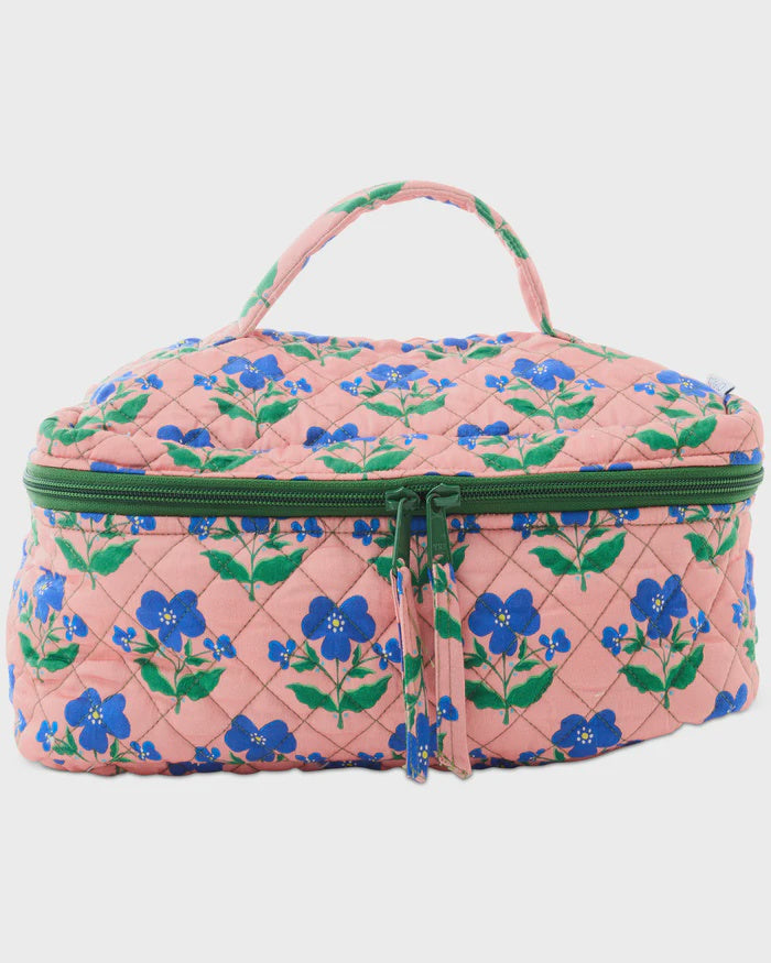 Quilted Cotton Toiletry Case - Indian Summer Rose | Kip & Co x Anna Spiro