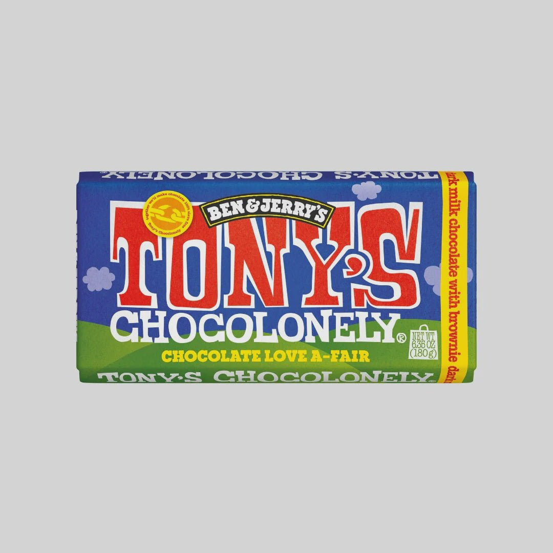 Tony's Chocolonely Ben Jerry's Dark Milk Chocolate Brownie 180g