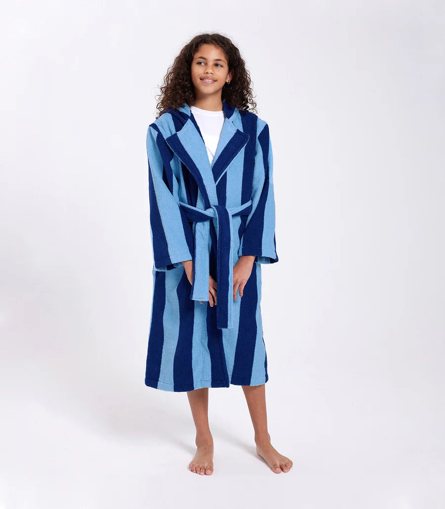 Kids Robe - Blueberry Stripes | Hommey