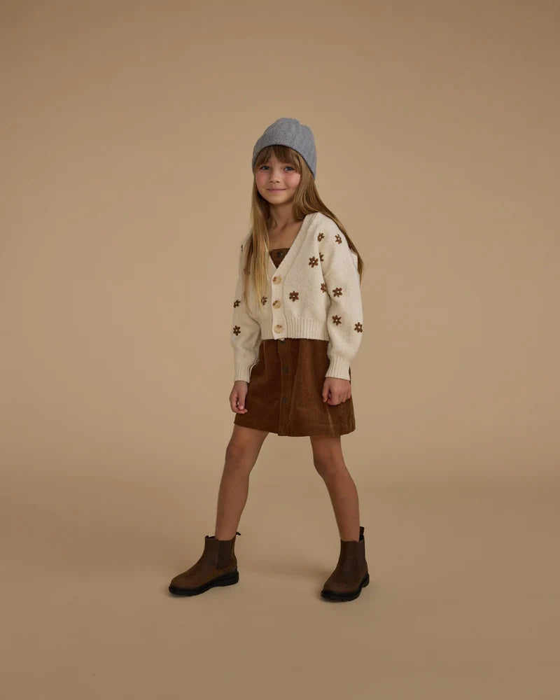 Boxy Cardigan || Winter Floral Embroidery |  Rylee + Cru