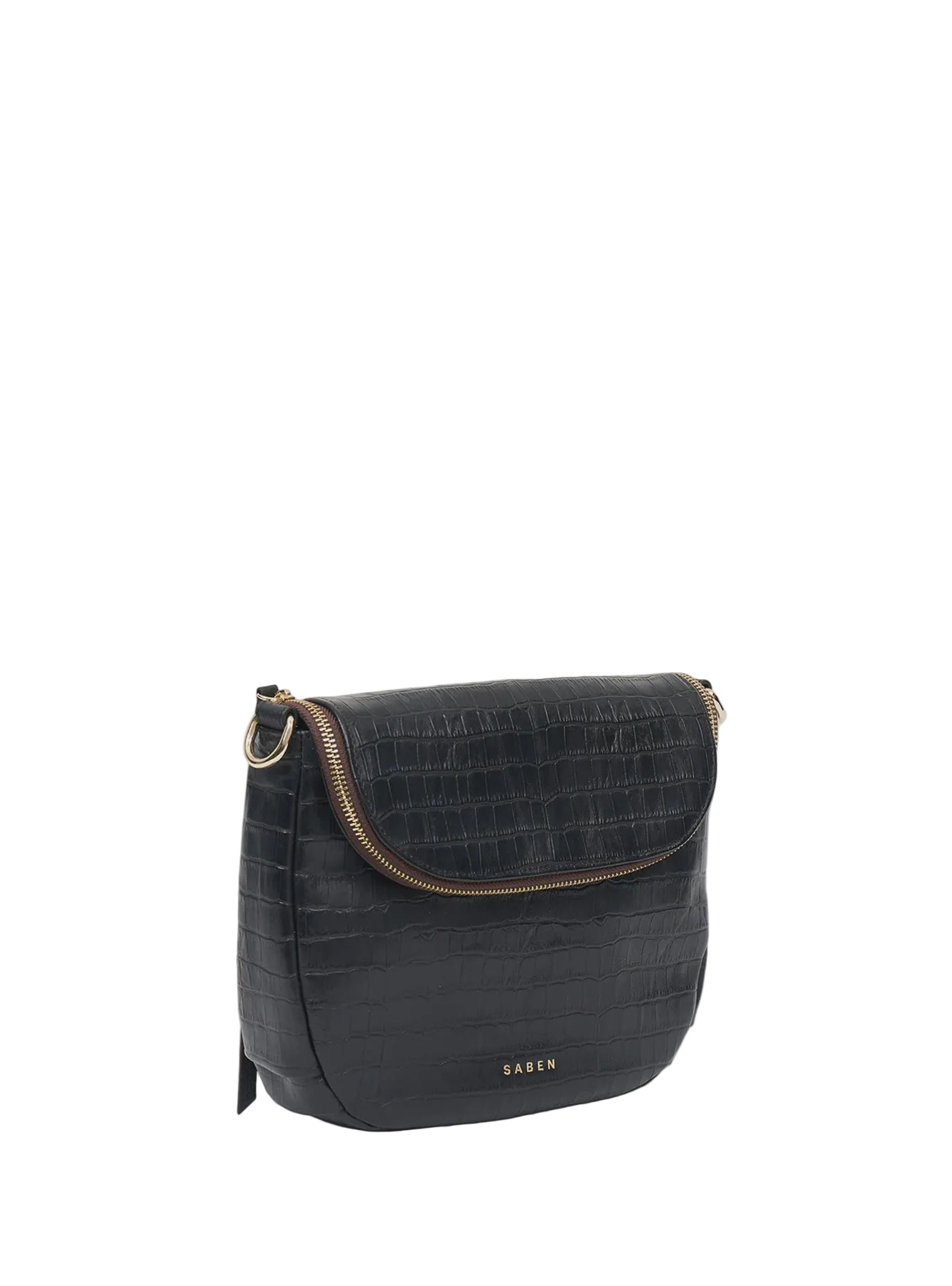 Fifi Crossbody - Black Croc | Saben