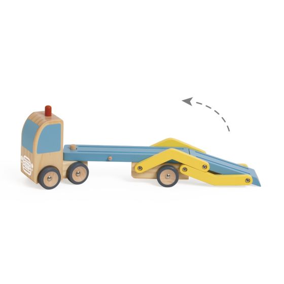 Car Transporter Truck - Blue/Yellow | Classic World