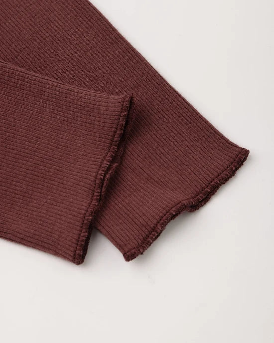 Ribbed legging - Black Cherry | Quincy Mae