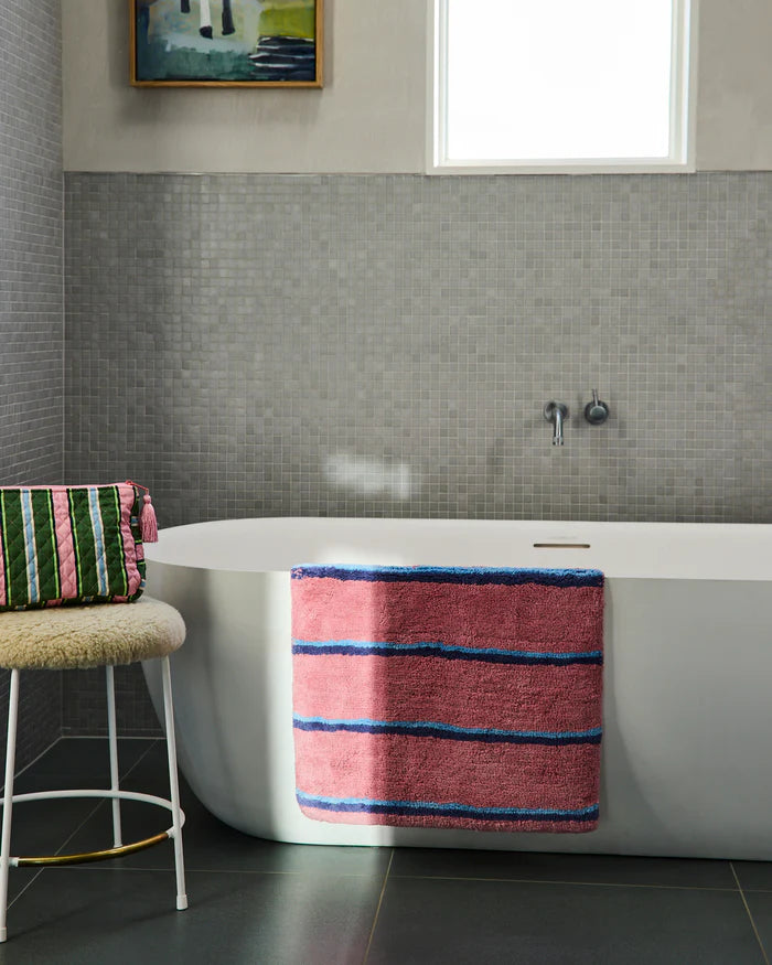 Blushing Stripe Bath Mat | Kip & Co