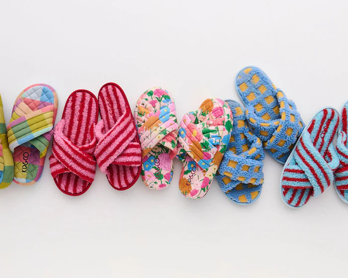 Follow The Sun Quilted Velvet Adult Slippers  | Kip & Co