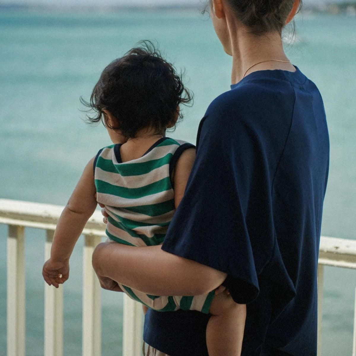 CAMPER SUIT. Peppermint/Navy Stripe | Nature Baby
