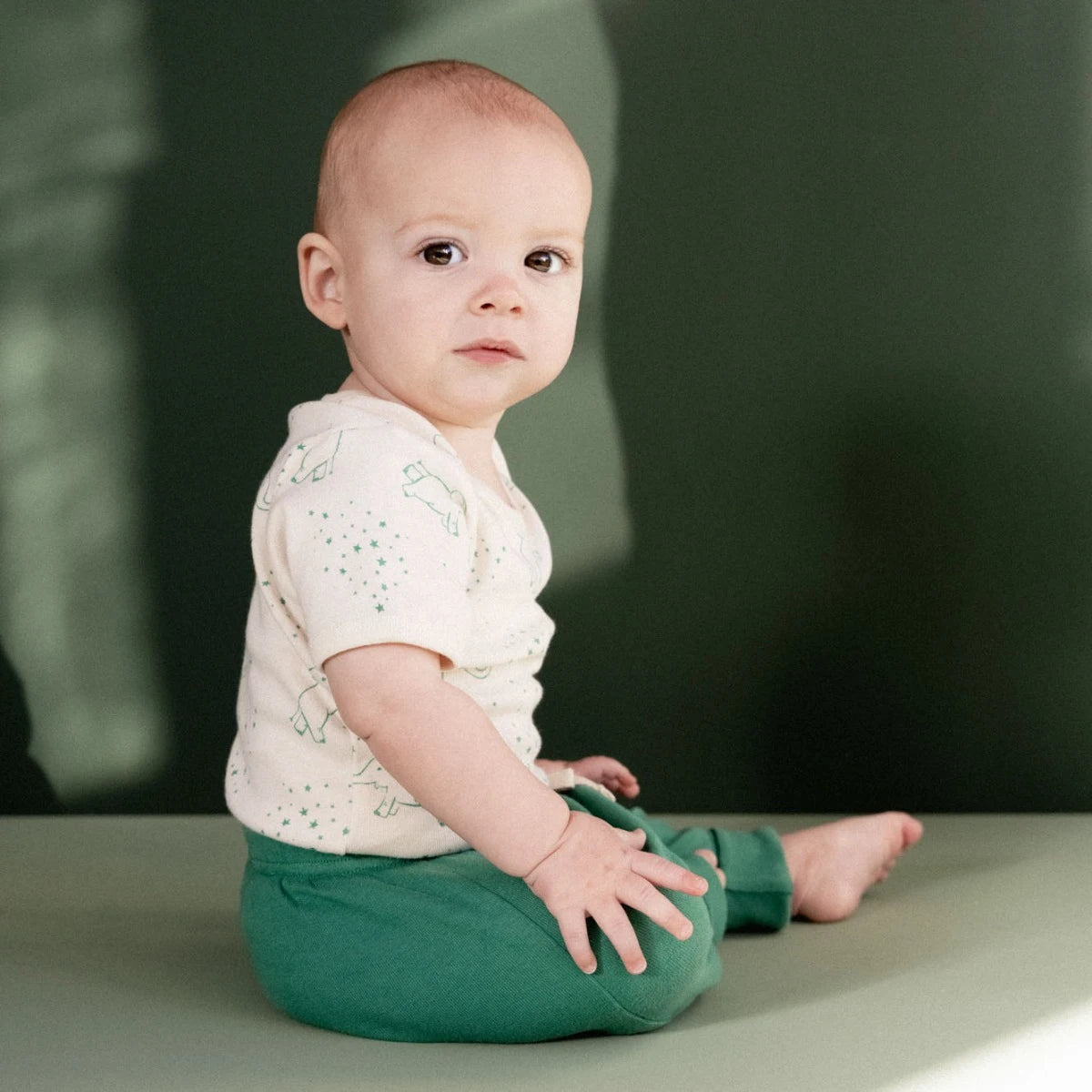 DRAWSTRING PANTS. Peppermint | Nature Baby