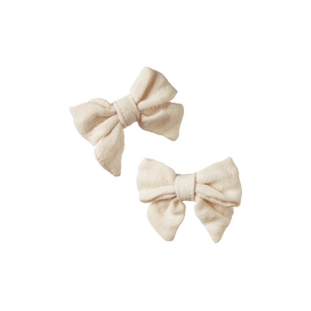BOW HAIR CLIPS 2 PACK - Natural | Nature Baby