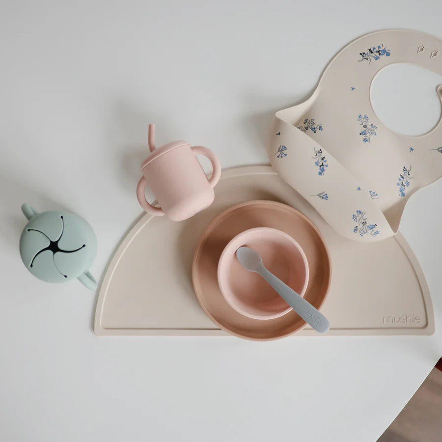 Silicone Training Cup & Straw Blush | Mushie