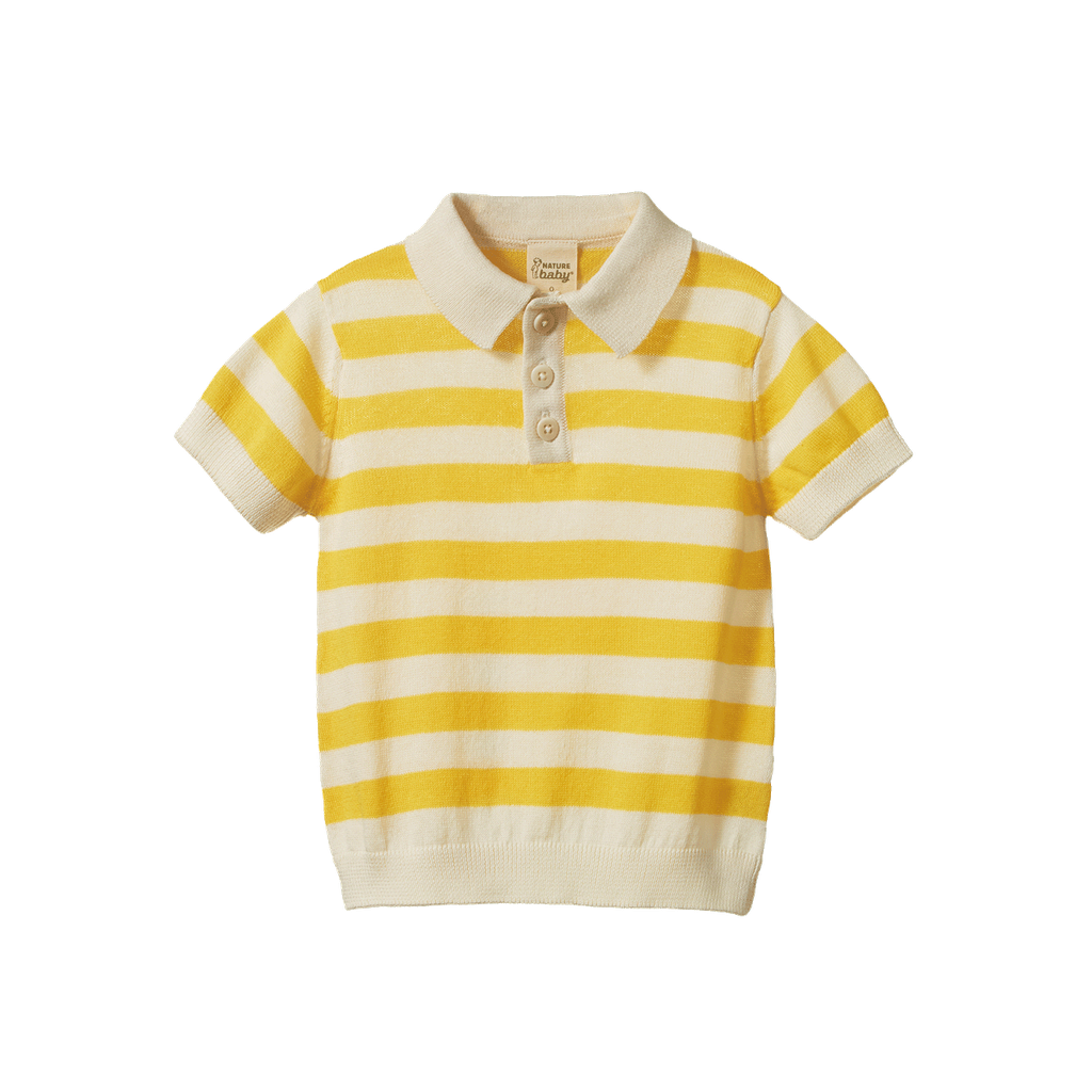 STEVIE POLO - Sunny Bold Stripe | Nature Baby