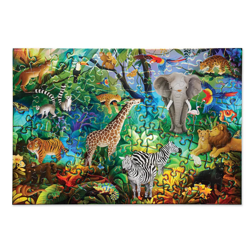 100 Piece Holographic Puzzle -Jungle Paradise | Crocodile Creek