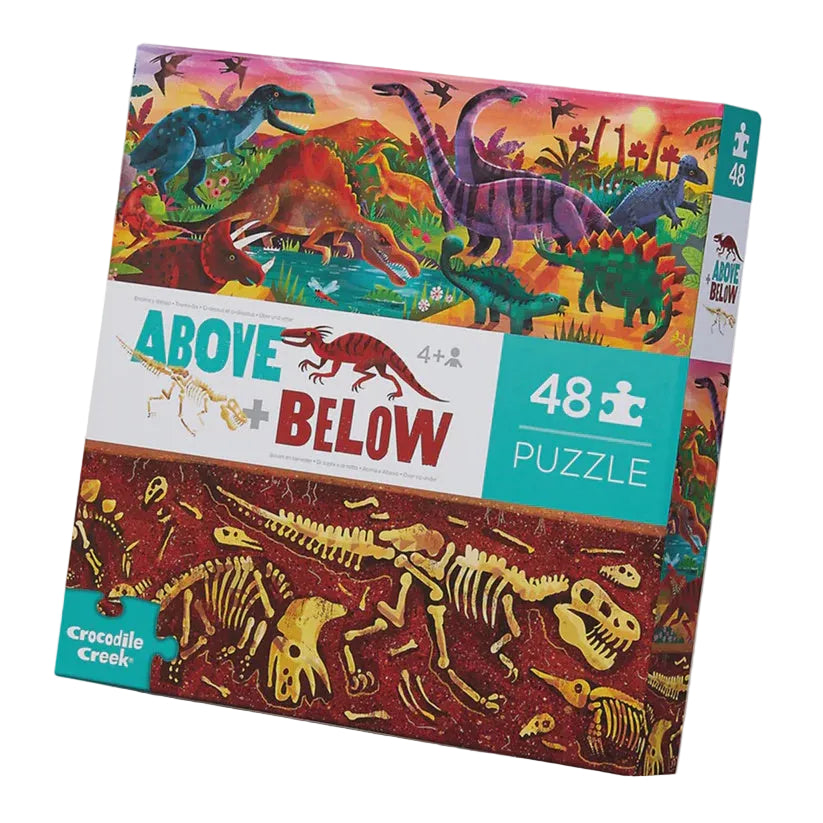 48 Piece Puzzle - Above & Below Dinosaur World | Crocodile Creek