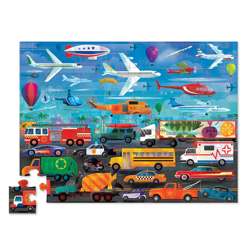 48 Piece Puzzle - Above & Below Things that Go | Crocodile Creek