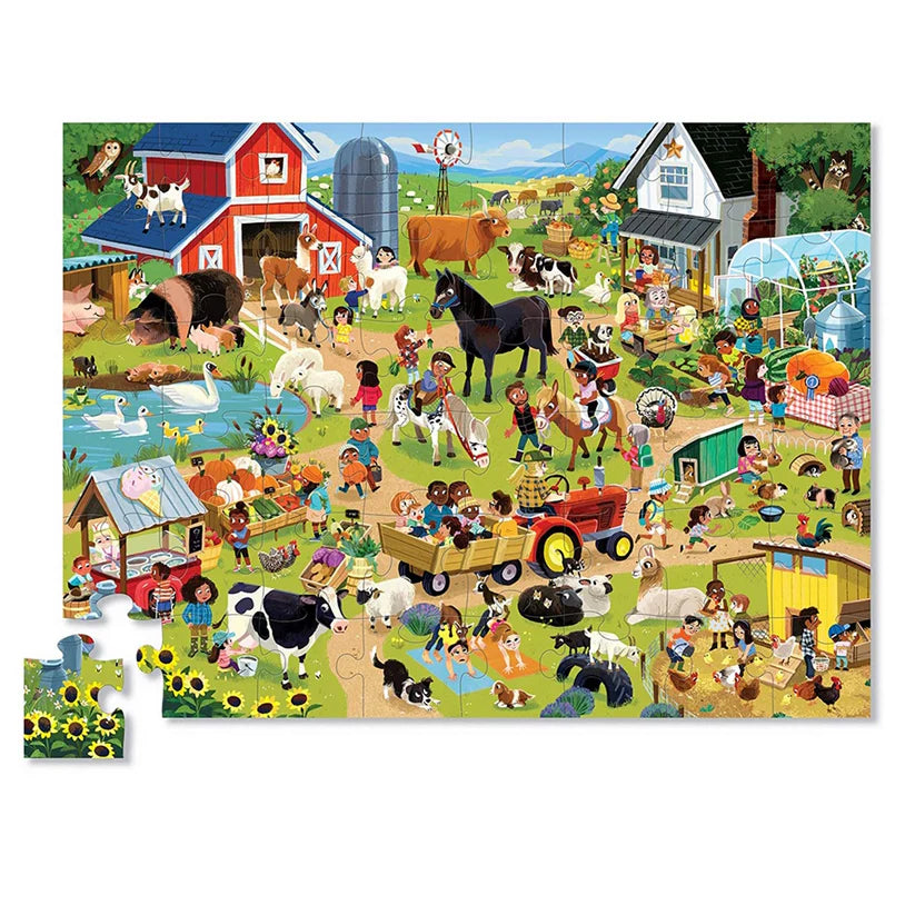 48 Piece Puzzle - Day at the Museum Farm | Crocodile Creek