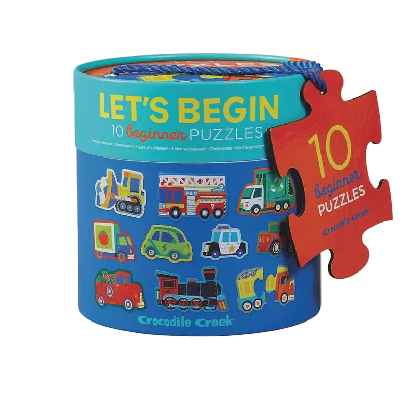 Let's Begin 2 Piece Puzzles - Vehicles | Crocodile Creek