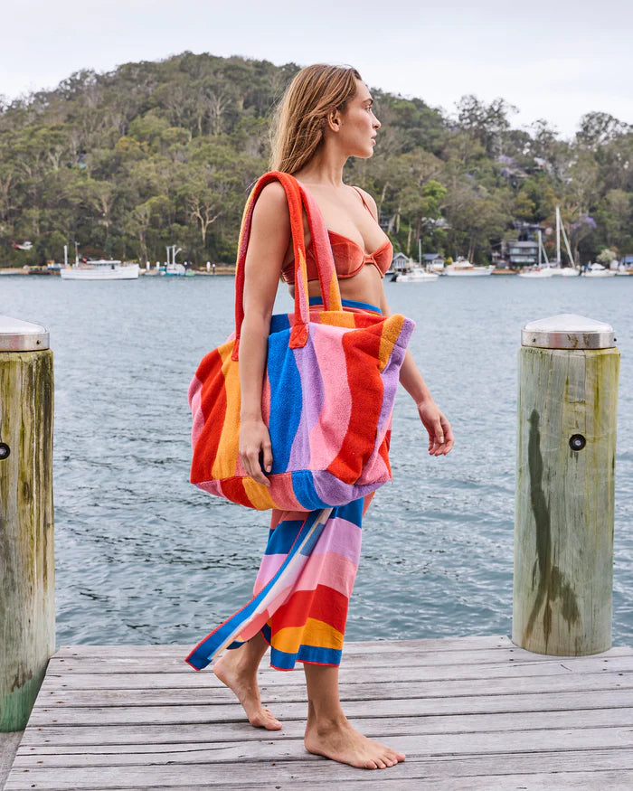 Surfs Up Terry Oversized Beach Bag One Size | Kip & Co