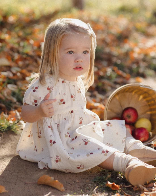 Bella Dress Apples - Natural | Quincy Mae