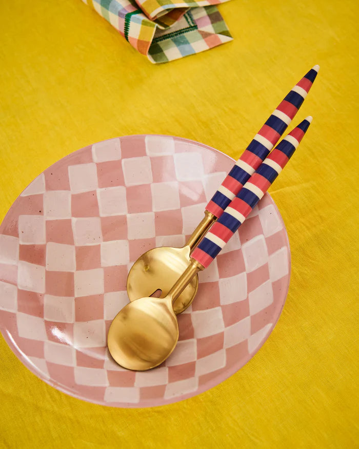 Crete Stripe Brasserie Salad Servers  | Kip & Co