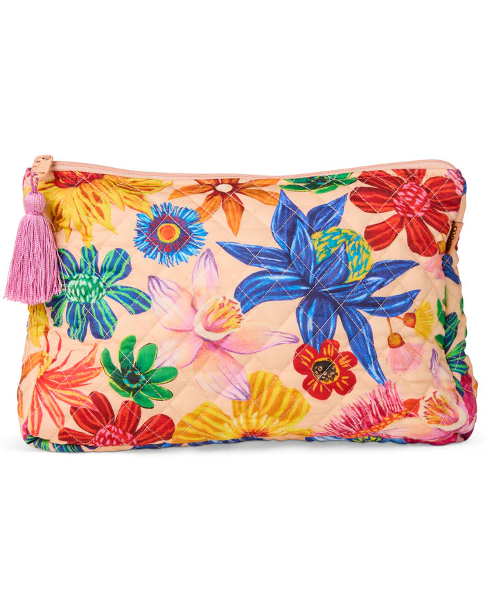 Wild Flowers in Bloom Quilted Cotton Toiletry Purse | Kip & Co