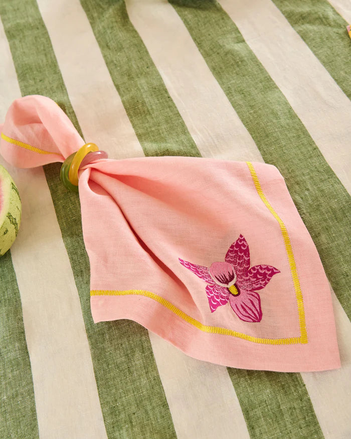 Wild Flower Embroidered 4P Napkin Set | Kip & Co