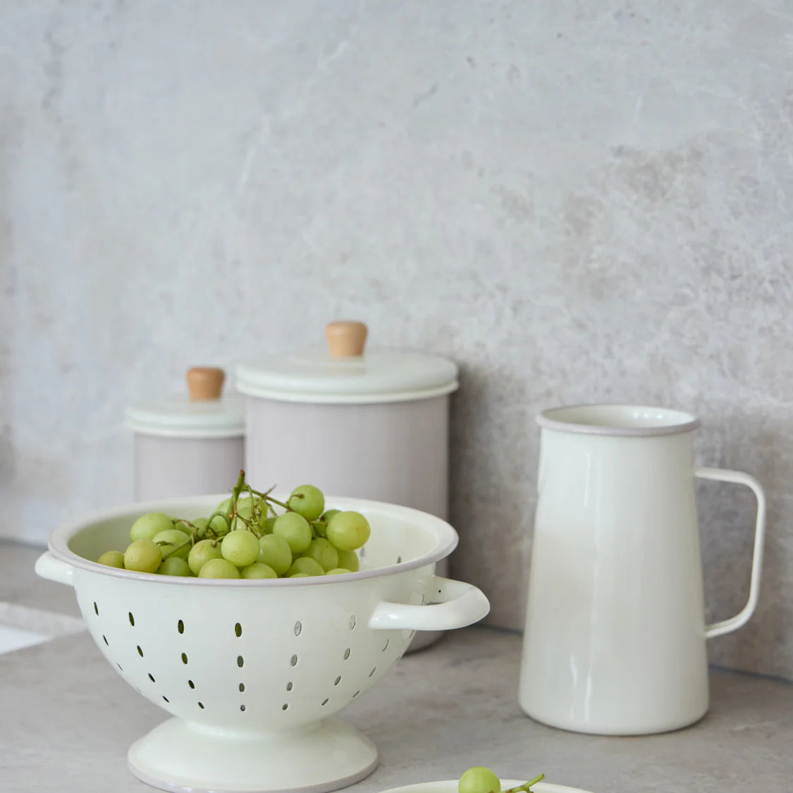 Daylesford Enamel Pitcher 2.2L Cream | Davis & Waddell