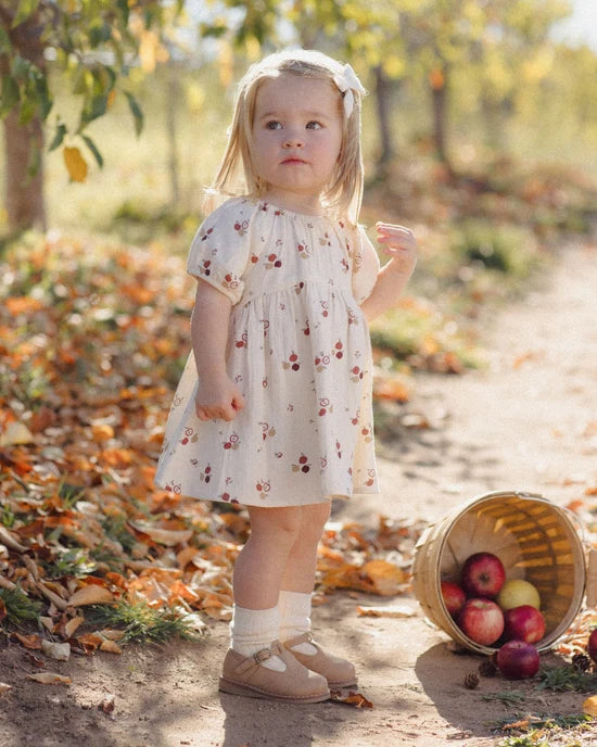 Bella Dress Apples - Natural | Quincy Mae