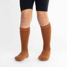 Huka Junior Possum Merino Wool Socks - Leather Brown | Nooan