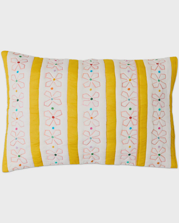 Daisy Chain Organic Cotton Quilted Pillowcases (2pc) | Kip & Co x Anna Spiro