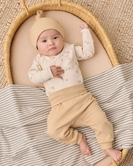 Side Snap Bodysuit + Pant Set Pears - Butterscotch | Quincy Mae