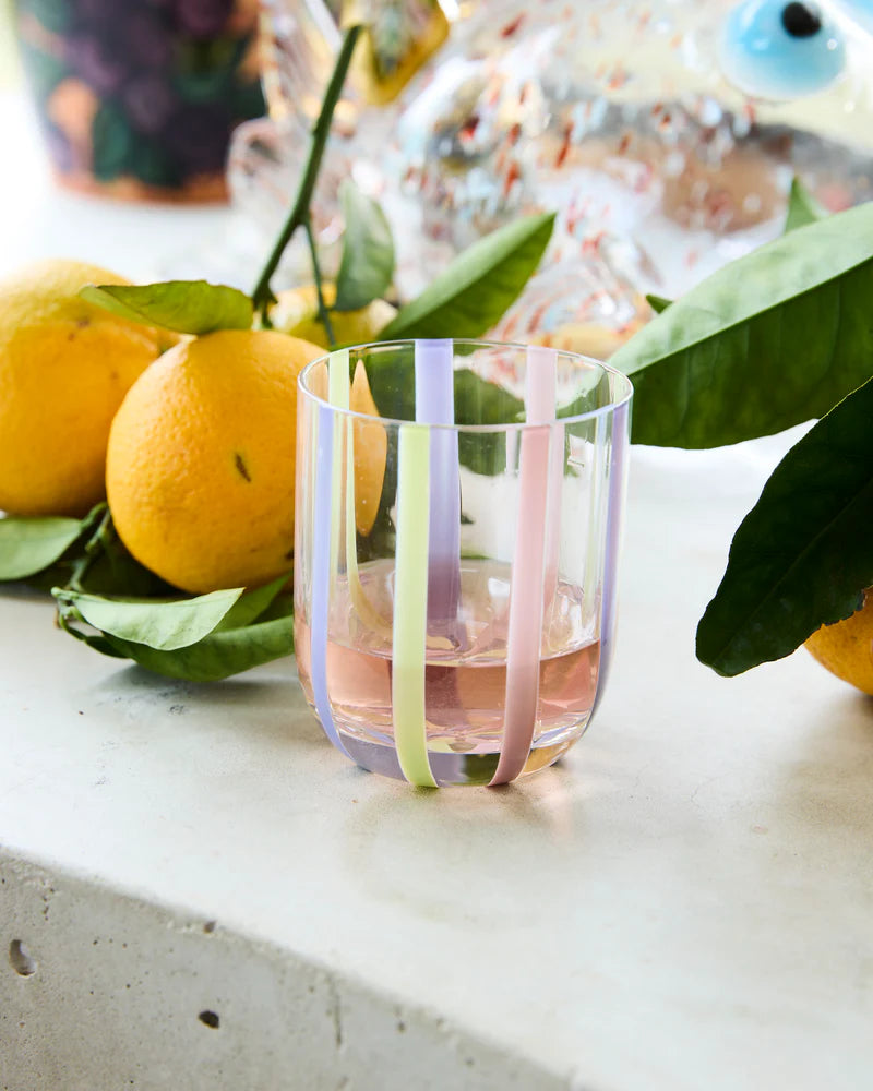 Tumbler Glass 2P Set - Neptune Stripe | Kip & Co