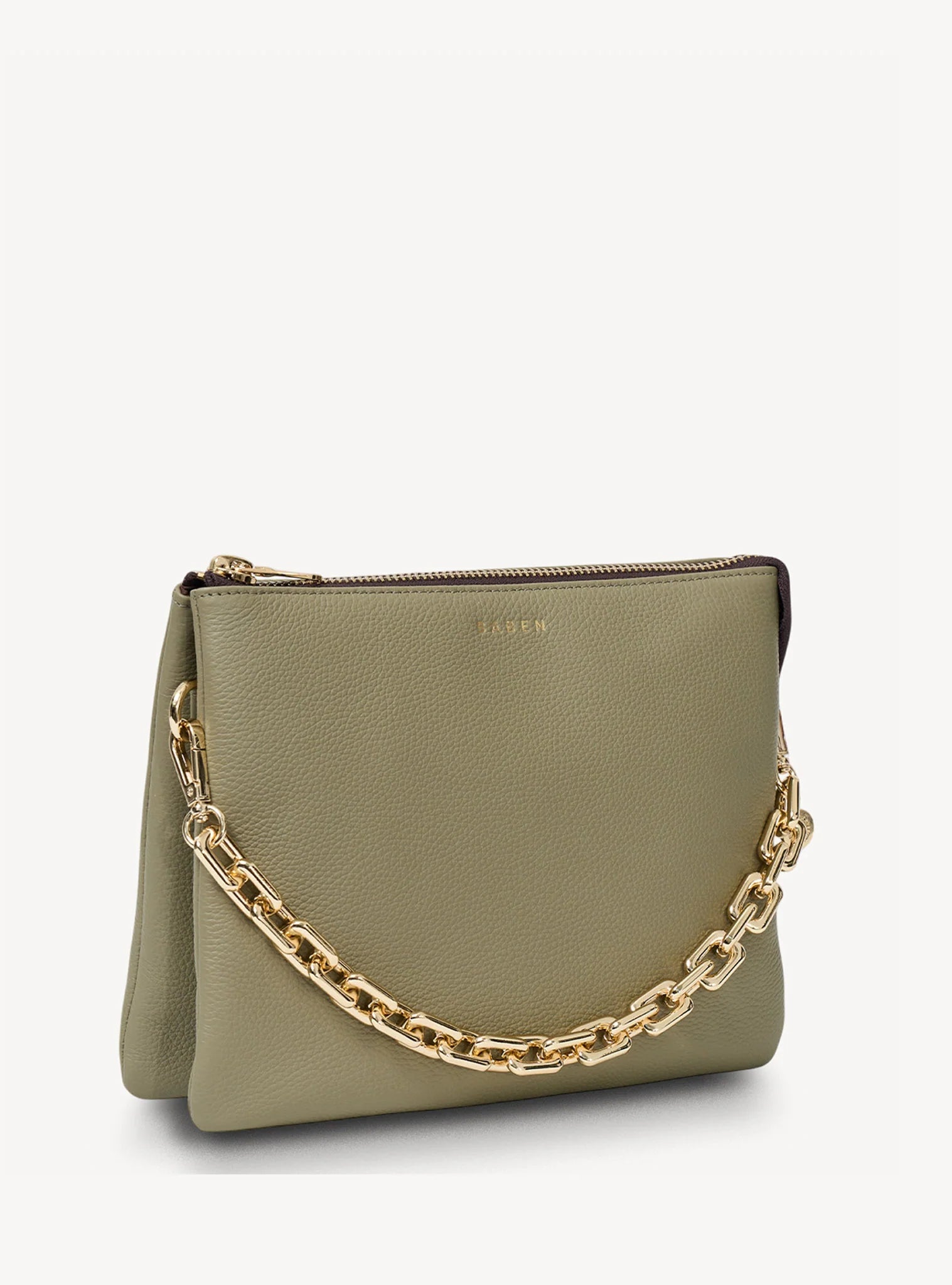 Matilda Crossbody Eucalyptus + Chunky Chain | Saben