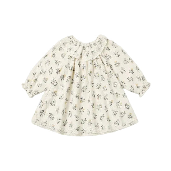 Long Sleeve Isla Dress French Floral - Natural | Quincy Mae