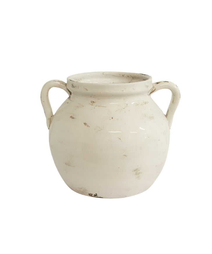 Luna Aged White Urn | French Country