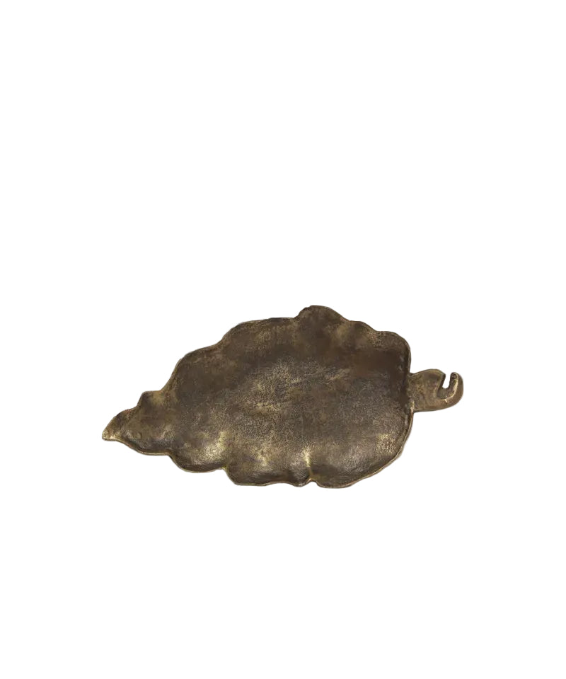 Leaf Plate Aged Gold | French Country