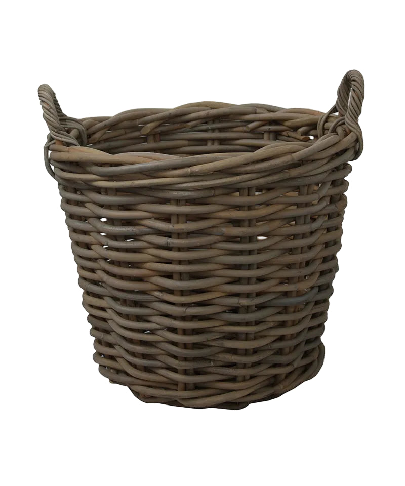 Grove Round Chunky Wood Basket | French Country