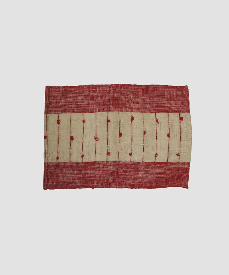 Ramie Natural and Red Placemat | French Country