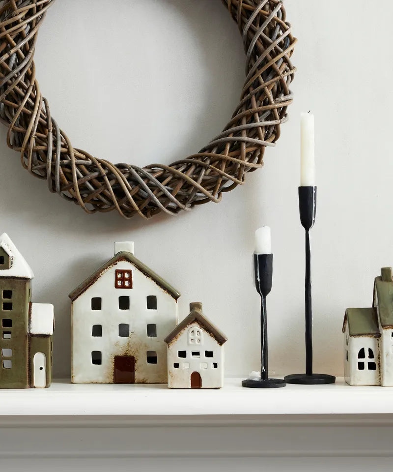 Alsace Tealight Villa Olive Green | French Country