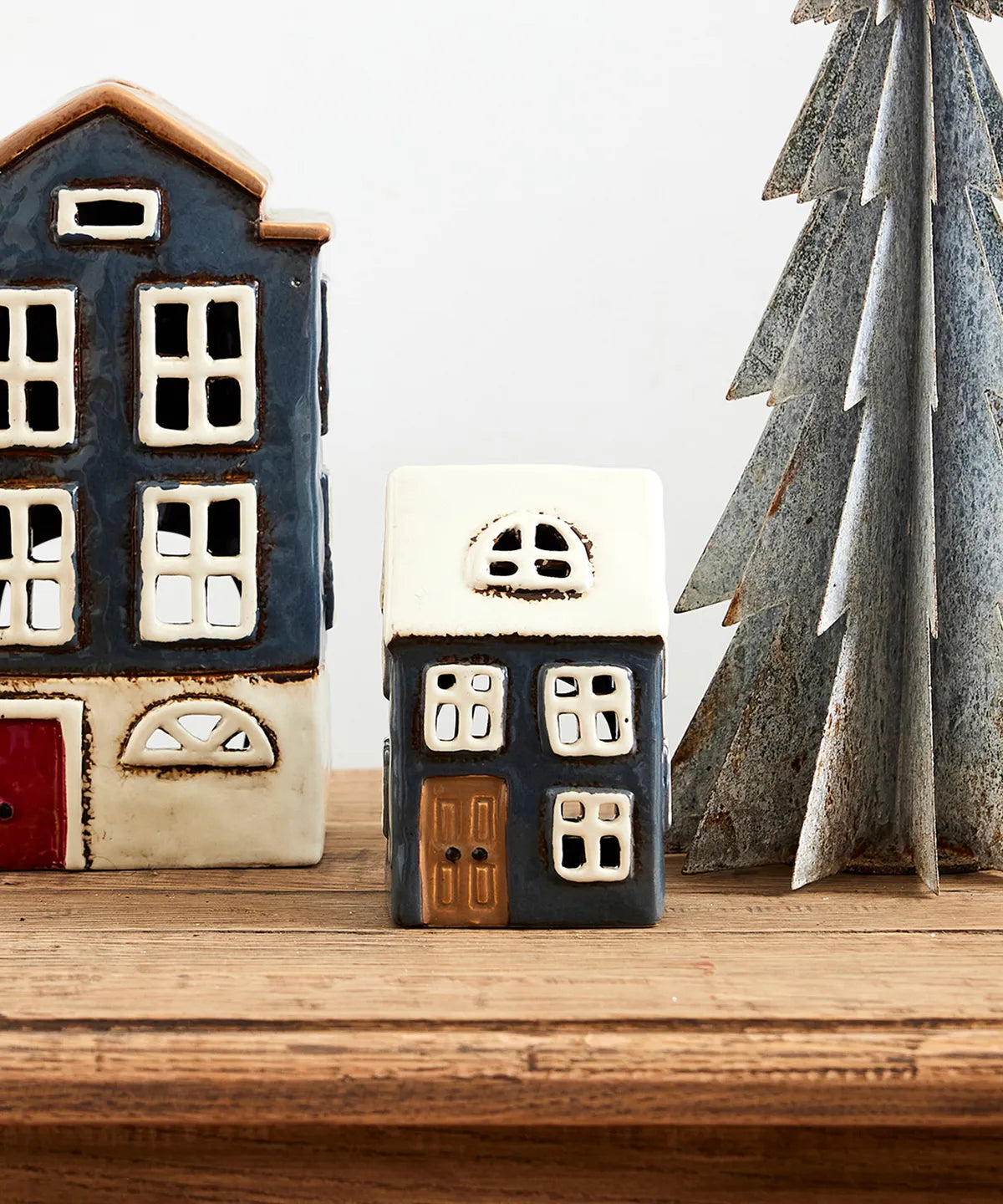 Alsace Tea Light House Navy | French Country