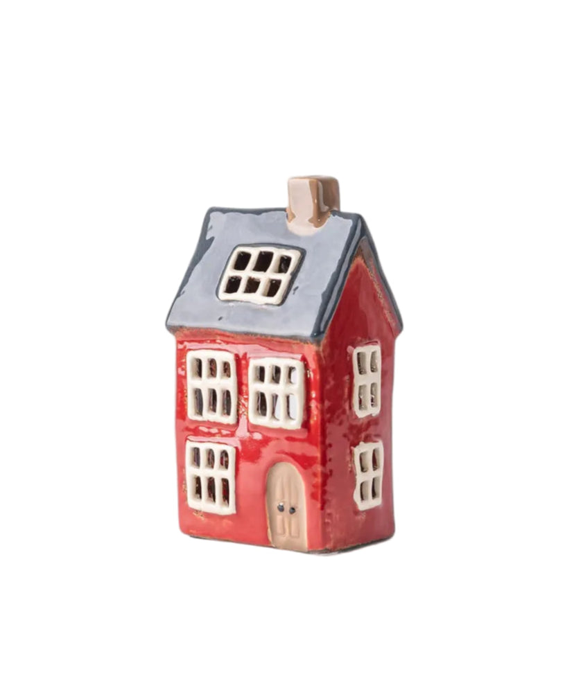 Alsace Tea Light House Navy Roof | French Country