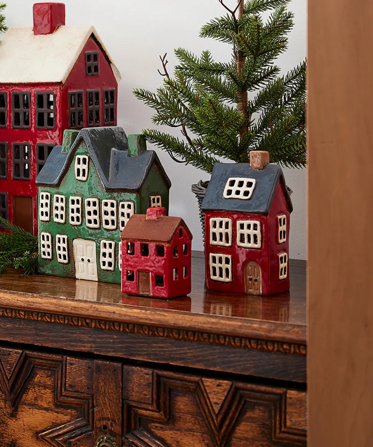 Alsace Tea Light House Navy Roof | French Country