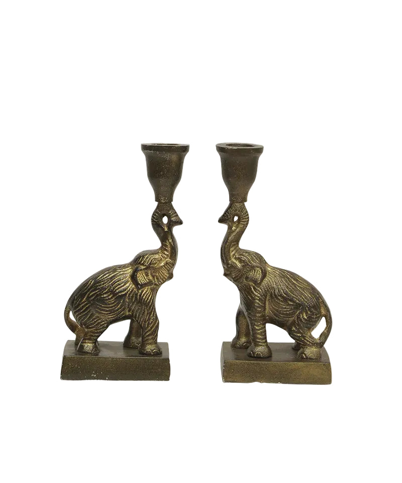 Elephant Candle Holder (2PC) | French Country